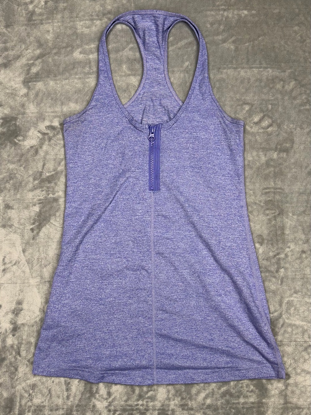 lululemon athletica Purple Heather Racerback Tank with Front Zip